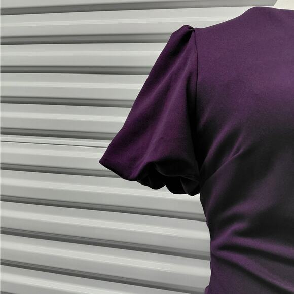 Xscape Formal Evening Gown Sz 16 Purple Wedding Cocktail Party Mother of Bride - Picture 8 of 12